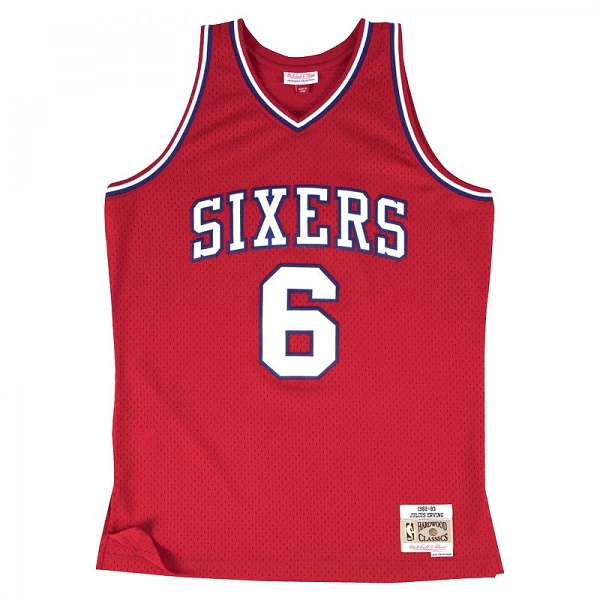 CAMISETA JULIUS ERVING - SIXERS - SWINGMAN ROJA