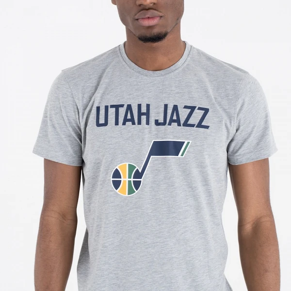 CAMISETA NEW ERA UTAH JAZZ TEAM LOGO GRIS