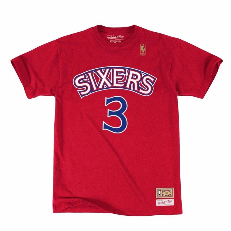 CAMISETA MITCHELL AND NESS SIXERS - ALLEN IVERSON Roja