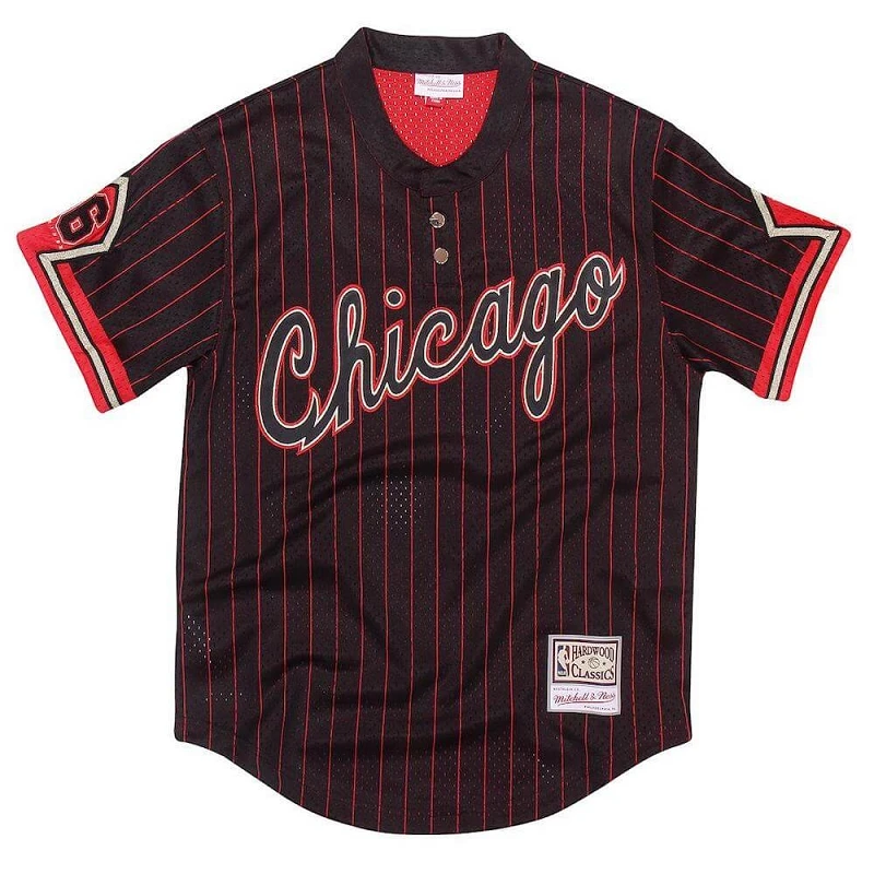 TOP MITCHELL AND NESS CHICAGO BULLS 6 RINGS MESH RED