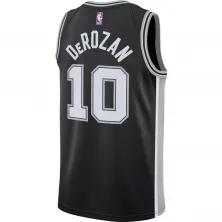 CAMISETA DEMAR DEROZAN SAN ANTONIO SPURS NEGRA