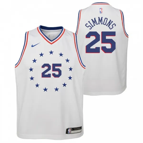 CAMISETA BEN SIMMONS SIXERS SWINGMAN JUNIOR BLANCA nueva