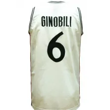 CAMISETA MANU GINOBILI - KINDER BOLONIA BLANCO