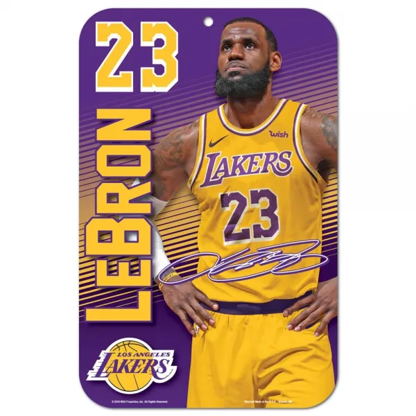 PLACA LEBRON JAMES - LA LAKERS PLACA LEBRON JAMES - LA LAKERS