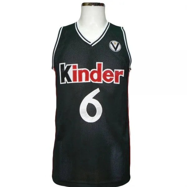 CAMISETA MANU GINOBILI - KINDER BOLONIA NEGRO