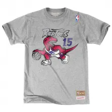 Camiseta manga corta name and number Vince Carter Toronto Raptors gris vista delantera