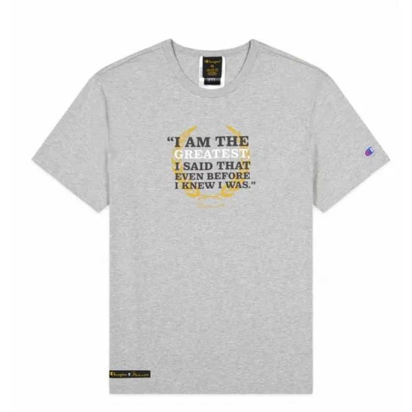 CAMISETA "I´M THE GREATEST"  CHAMPION  X "MUHAMMAD ALI" GREY