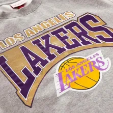 SUDADERA LAKERS "ALL OVER PRINT FLEECE CREW" MITCHELL AND NESS