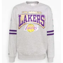 SUDADERA LAKERS "ALL OVER PRINT FLEECE CREW" MITCHELL AND NESS