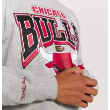 SUDADERA CHICAGO BULLS "ALL OVER PRINT FLEECE CREW" MITCHELL AND NESS