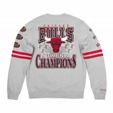 SUDADERA CHICAGO BULLS "ALL OVER PRINT FLEECE CREW" MITCHELL AND NESS