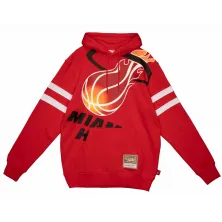 SUDADERA MIAMI HEAT "BIG FACE 2.0 FLEECE HOODIE" MITCHELL AND NESS