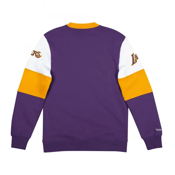 SUDADERA LAKERS "SEASON FLEECE CREW" MITCHELL AND NESS