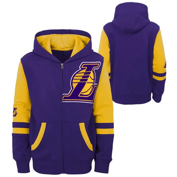 SUDADERA LAKERS FULL ZIP FLEECE - NIÑOS