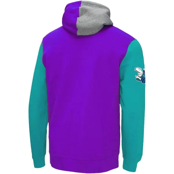 SUDADERA MITCHELL AND NESS " NBA COLOR BLOCKED CHARLOTTE HORNETS "