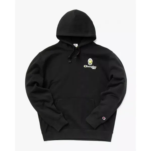 SUDADERA CHAMPION "SMILEY" HOODIE BLACK