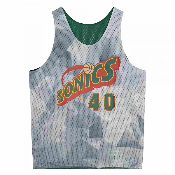 CAMISETA SHAWN KEMP REVERSIBLE SEATTLE SUPERSONICS MESH TANK