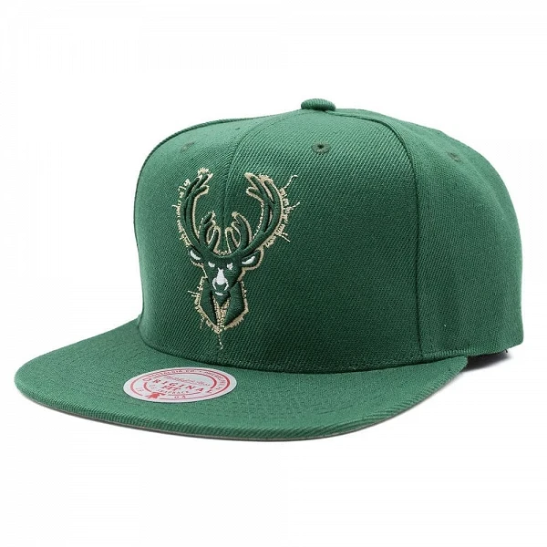 GORRA MILWAUKEE BUCKS NBA EMBROIDERY GLITCH - MITCHELL AND NESS.