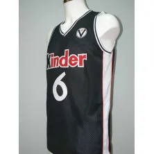 CAMISETA MANU GINOBILI - KINDER BOLONIA NEGRO