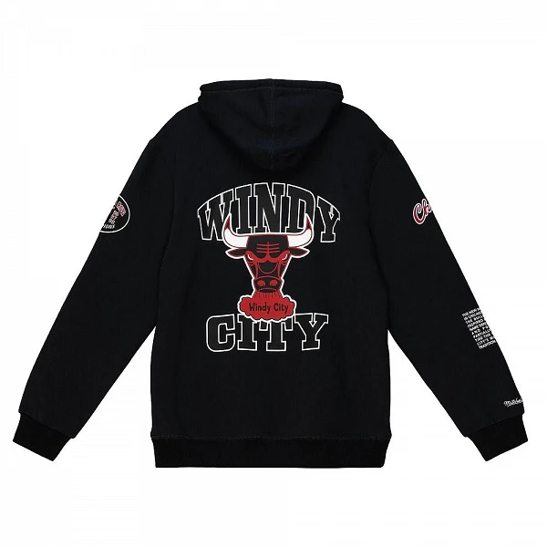 SUDADERA CHICAGO BULLS "NBA TEAM ORIGINS FLEECE HOODY" MITCHELL AND NESS