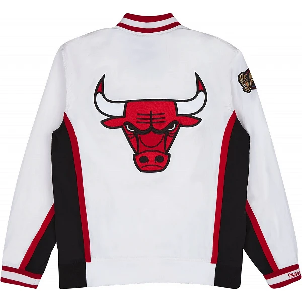 CHAQUETA CHICAGO BULLS FINALS AUTHENTIC WARM UP - MITCHELL AND NESS 1998-99 BLANCA