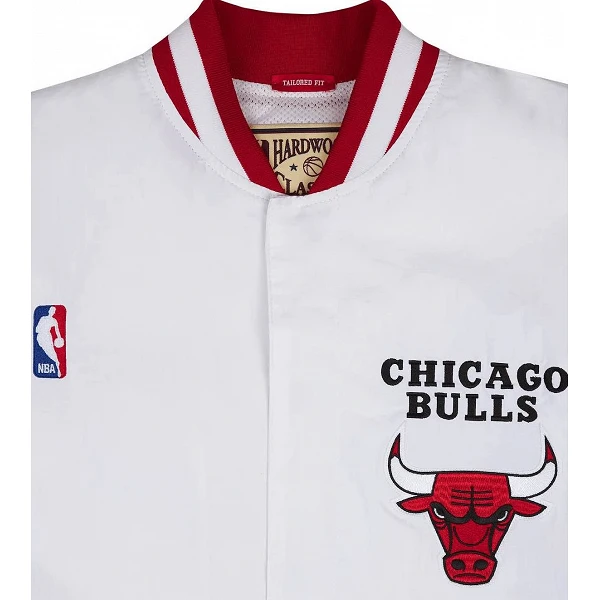 Chaqueta Chicago Bulls NBA Finals 1998-99 Authentic Warm Up blanca logos