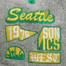 gorra plana Seattle Supersonics NBA melton Patch de Mitchell and Ness