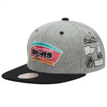 Gorra plana San Antonio Spurs NBA Melton Patch de Mitchell and Ness