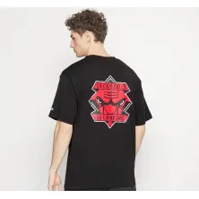 Camiseta NBA Championship Chicago Bulls Logo de New Era en negro