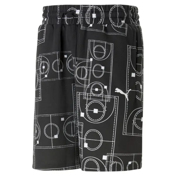 Short baloncesto Puma Courtside Booster Graphic en negro