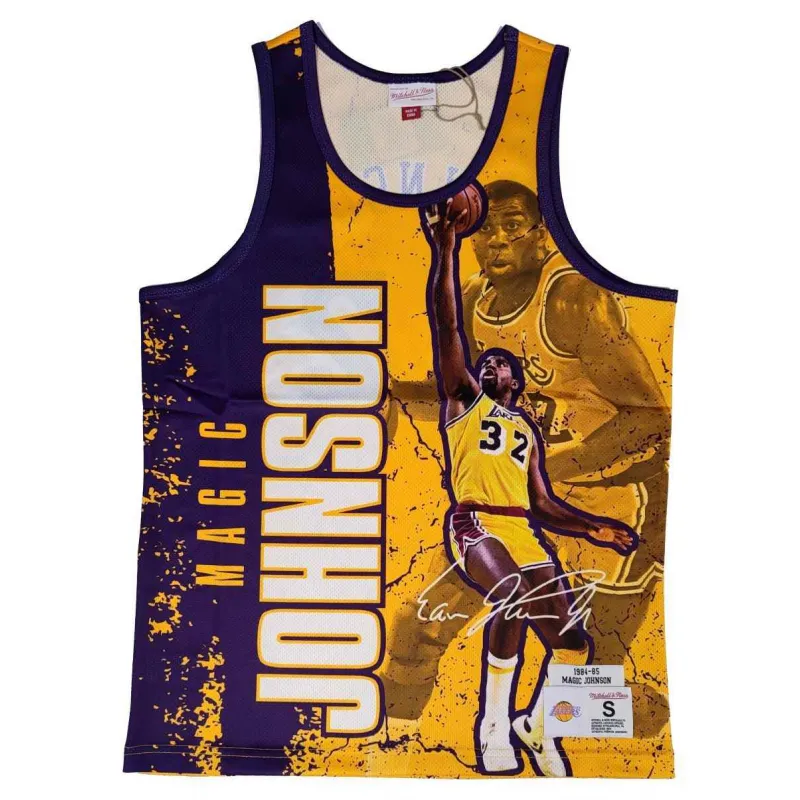 Camiseta Magic Johnson NBA player burst Mitchell and Ness