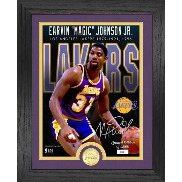 Poster Enmarcado Magic Johnson en Los Angeles Lakers