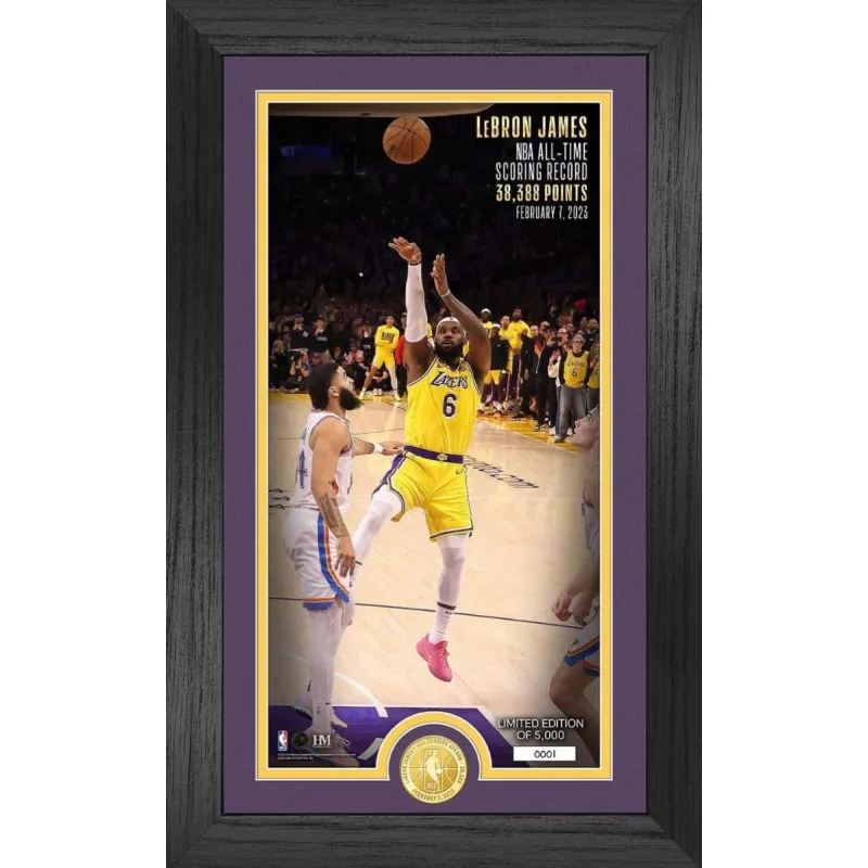 Poster Enmarcado Lebron James Record Puntuacion NBA