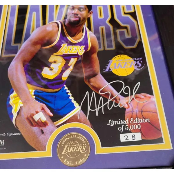 Poster Enmarcado Magic Johnson en Los Angeles Lakers