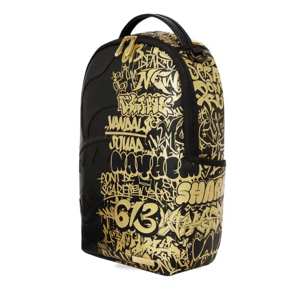 Mochila Sprayground "Half Graff Gold DLXSV"
