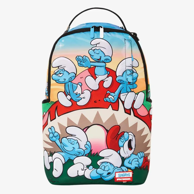Mochila Sprayground "Smurfs Mushroom"
