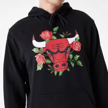 Sudadera Chicago Bulls NBA Floral Graphic de New Era en Negro