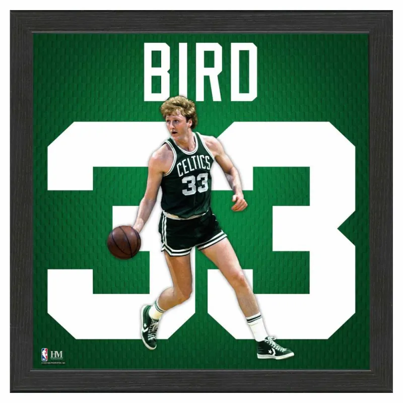 Poster Enmarcado Larry Bird "Impact Jersey Frame" Boston Celtics NBA