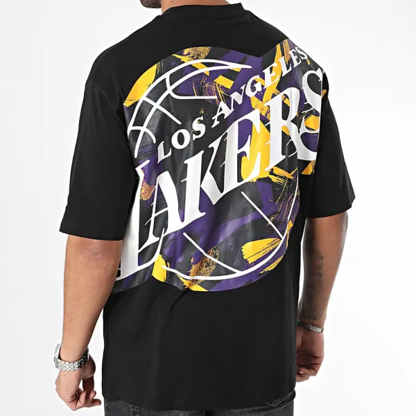 Camiseta Lakers manga corta Large Infill New Era negro