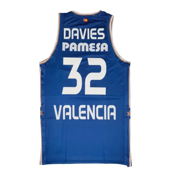 Camiseta Brandon Davies Valencia Basket Euroliga Segunda Equipacion Oficial - Luanvi 2023/24