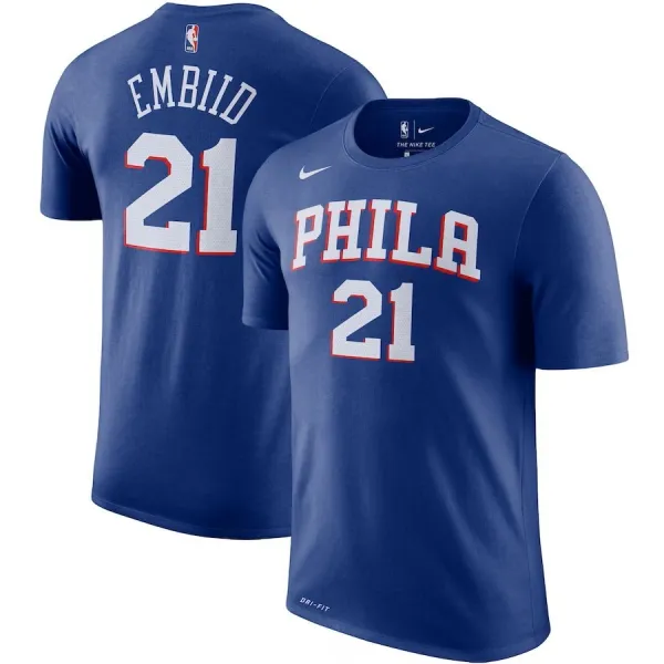 Camiseta Joel Embiid con Philadelphia 76ers Name and Number Nike