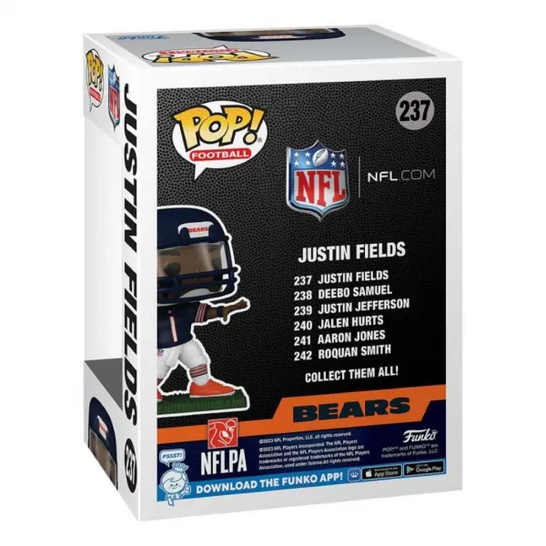 Funko Pop de Justin Fields con los  Chicago Bears