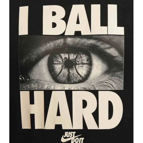 Camiseta Manga Corta Nike "I Ball Hard" Negra