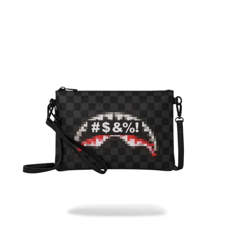 Bolso de mano Sprayground "Censored" en negro vista lateral