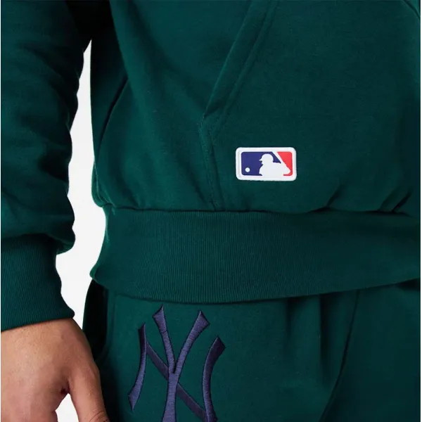 Sudadera New York Yankees - New Era MLB League essential verde vista detalle