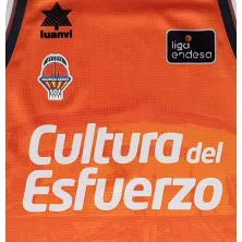 Camiseta Pamesa Valencia Basket ACB Primera Equipacion Oficial naranja detalle