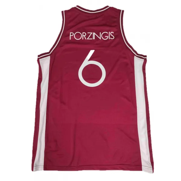 Camiseta Kristaps Porzingis Letonia - Peak roja