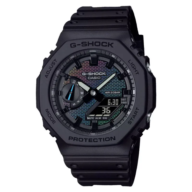 G-Shock GA-2100RW-1AER Rainbow Brick Wall frontal