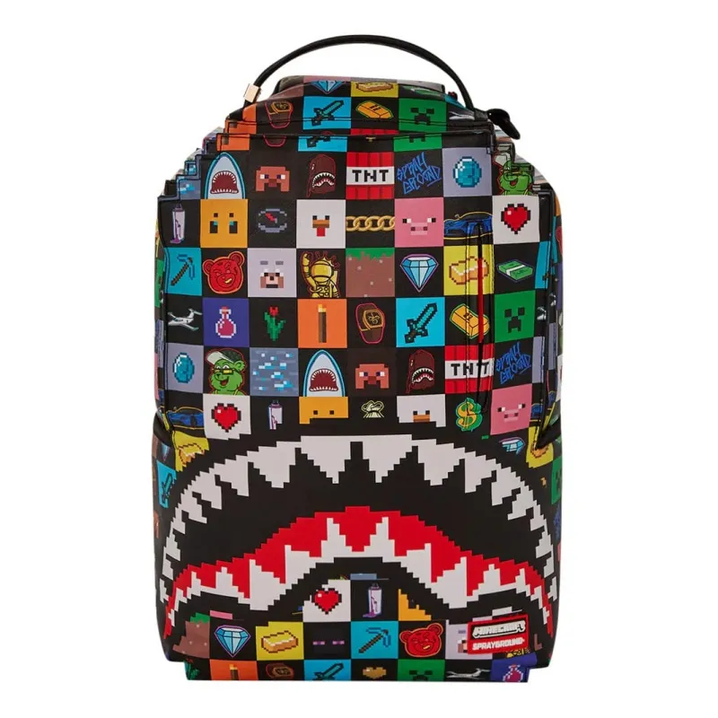 Mochila Sprayground Minecraft Checks frontal