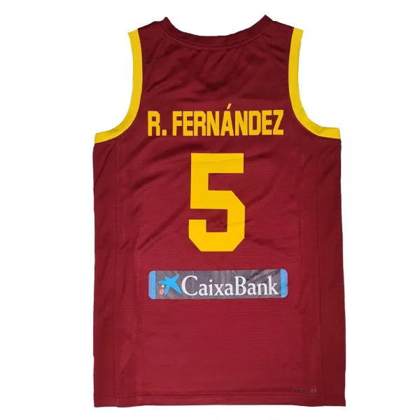 Camiseta Rudy Fernandez España Baloncesto Nike Road olympic trasera